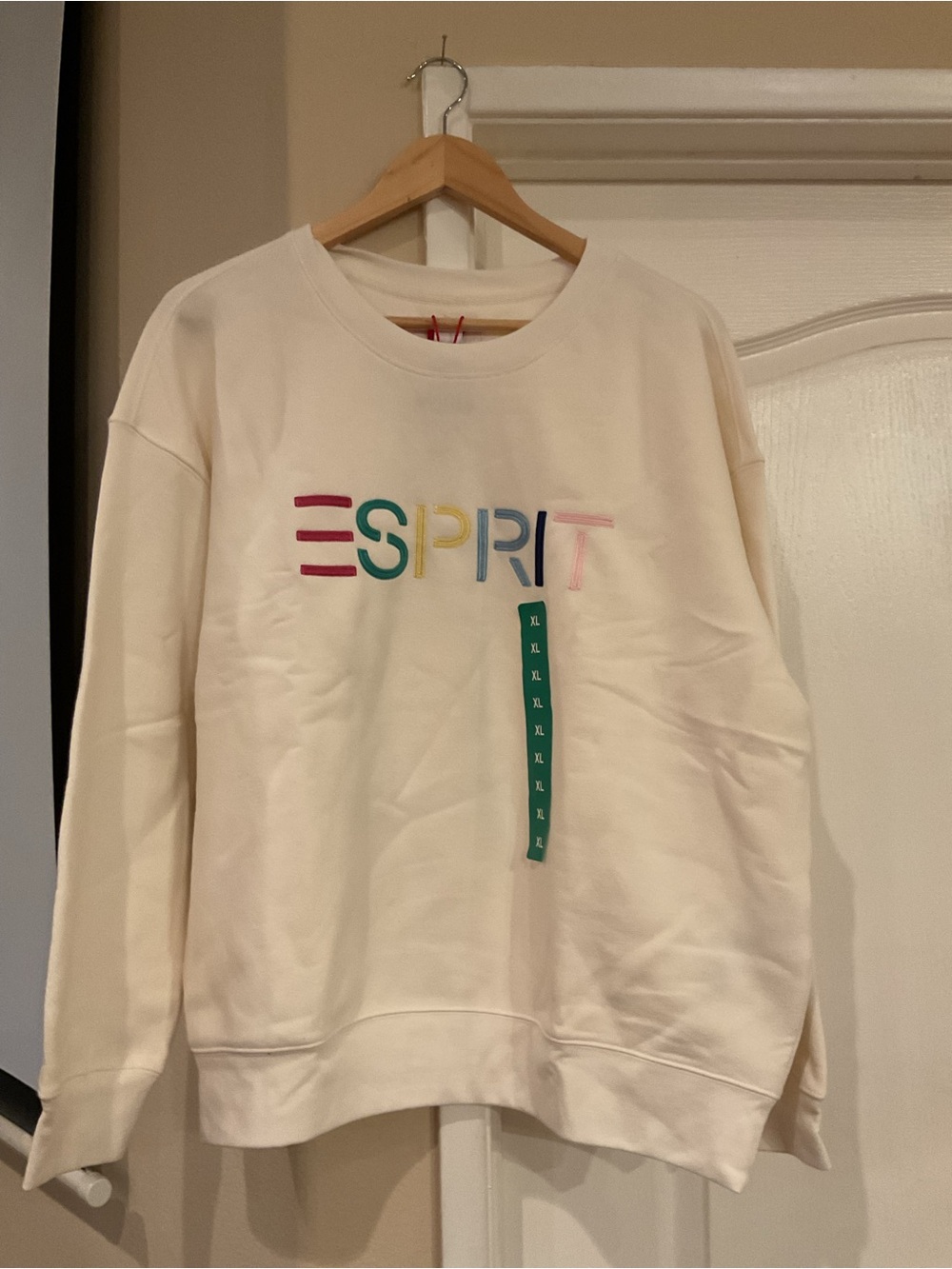 Esprit Retro 80’s Cream Crewneck Sweatshirt M, L, XL, XXLNWT - Picture 6 of 8